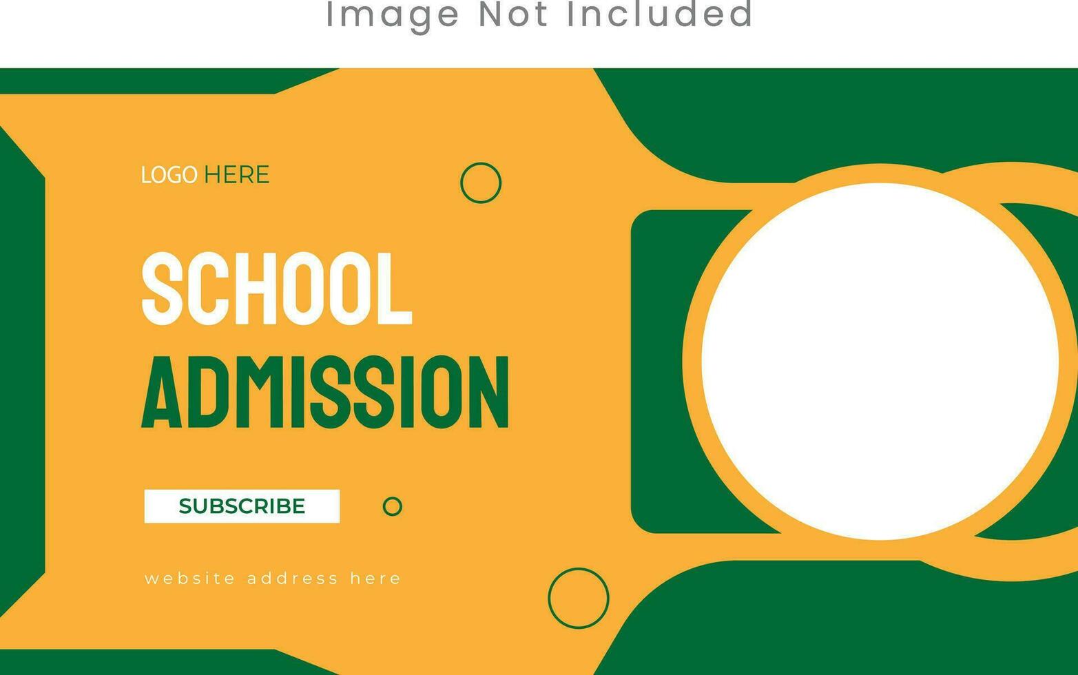 School Admission Video Thumbnail  Vector