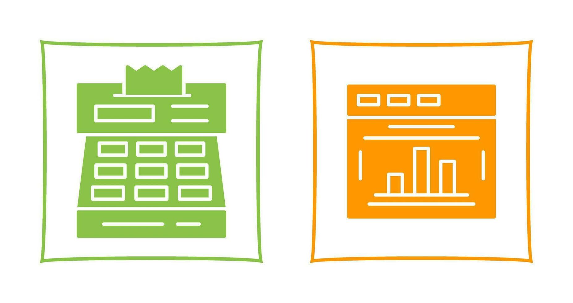 Statistics and Checkout Icon vector