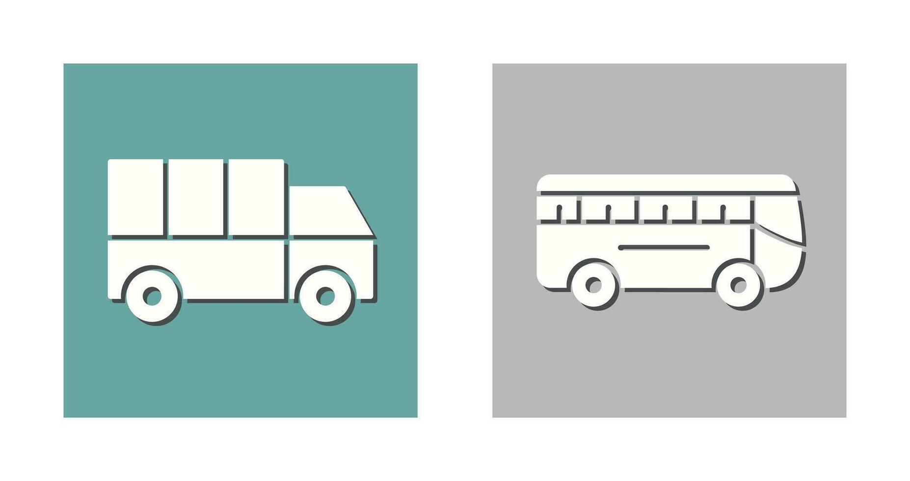 Truck and Bus Icon vector