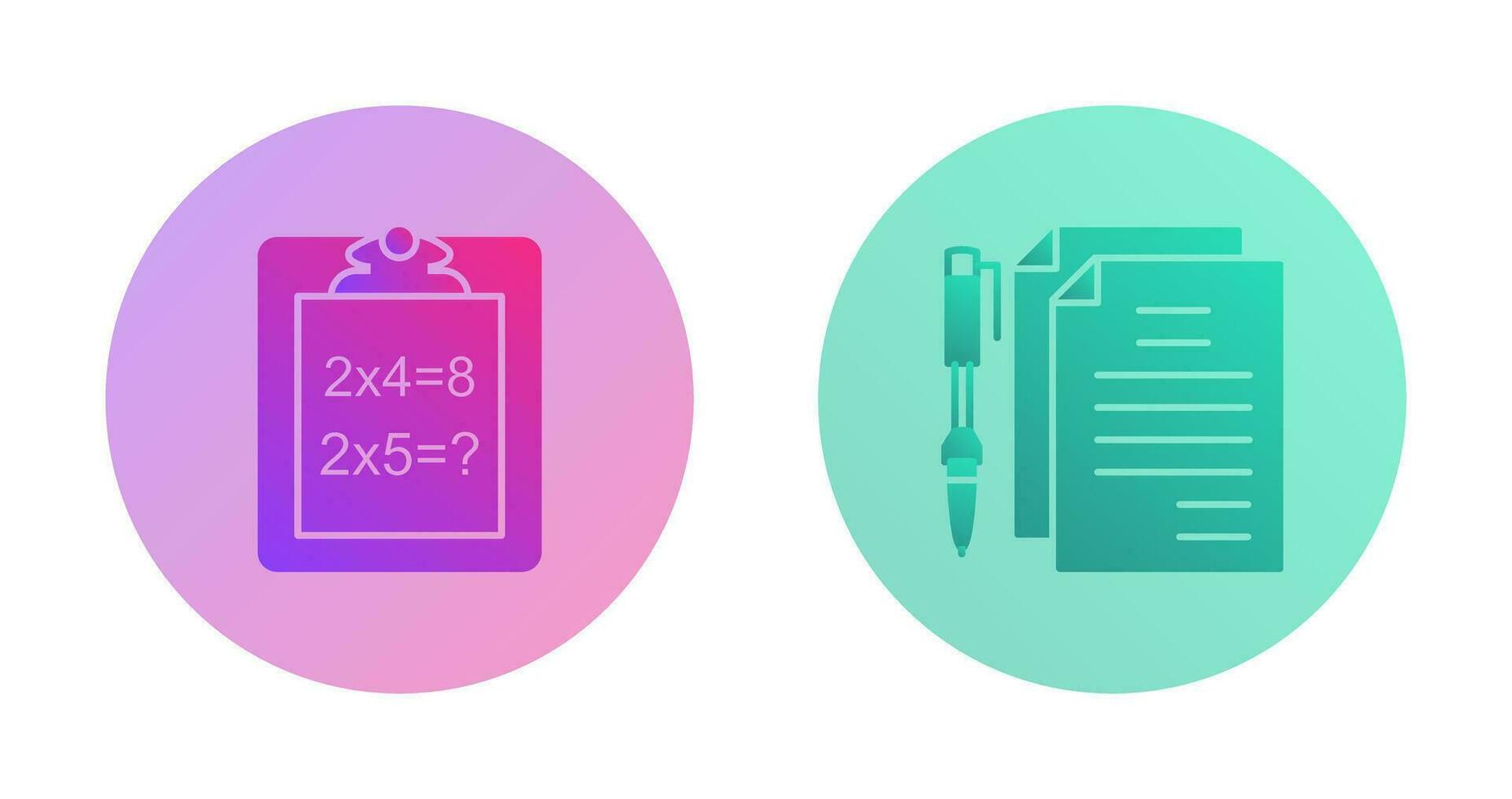 Solving Question and Document and Pen Icon vector