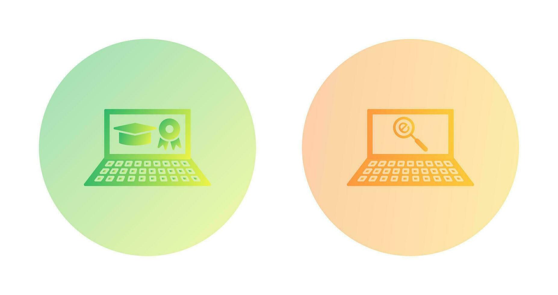 Online Degree and Find on Internet Icon vector