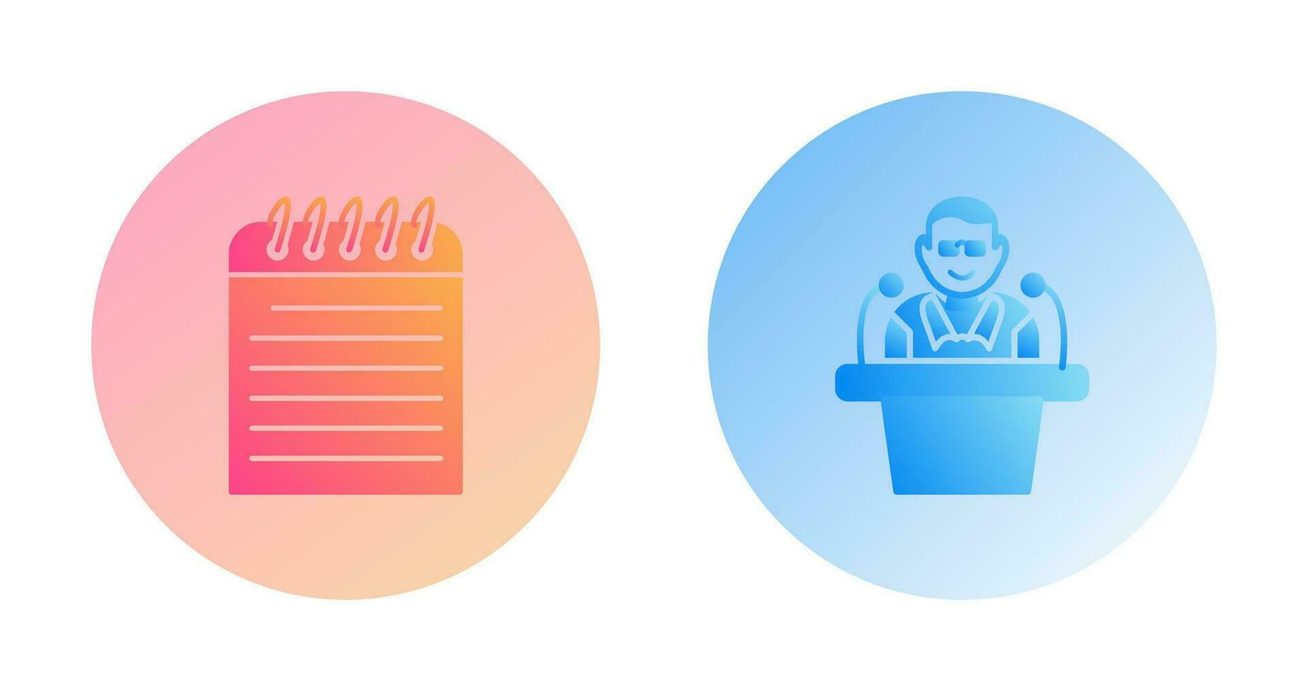Note and Lecture Icon vector
