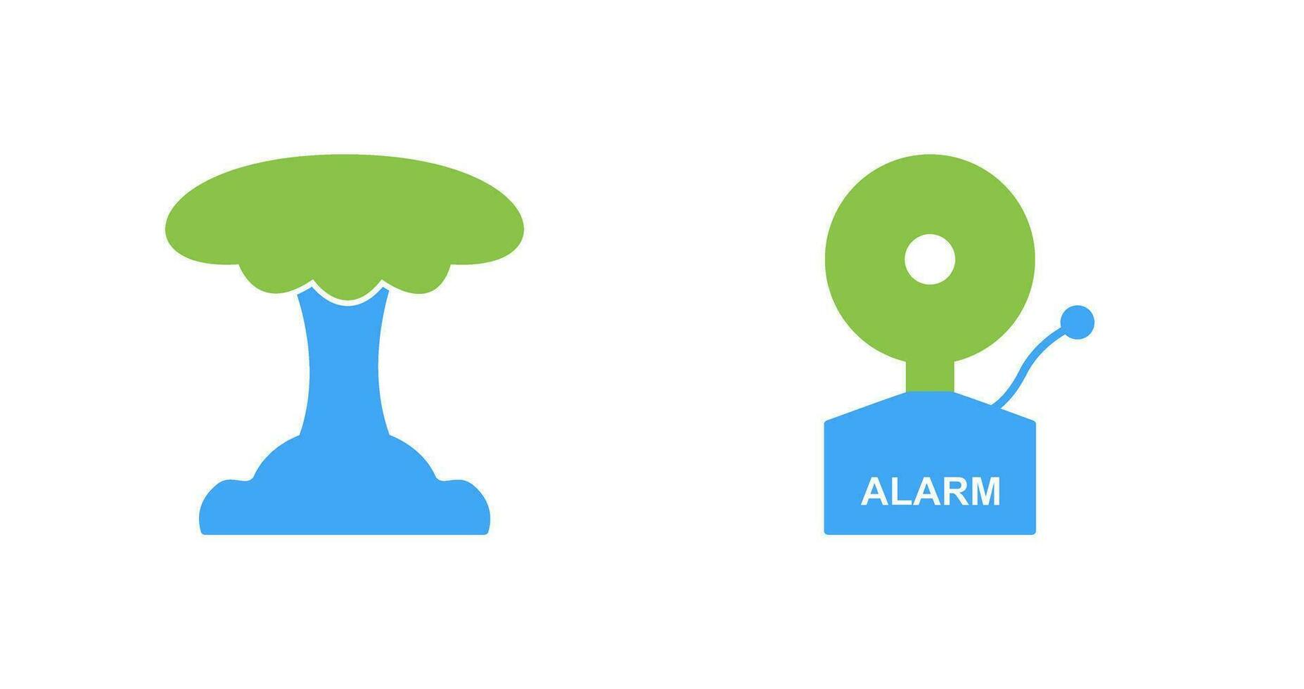 explosion and alarms Icon vector