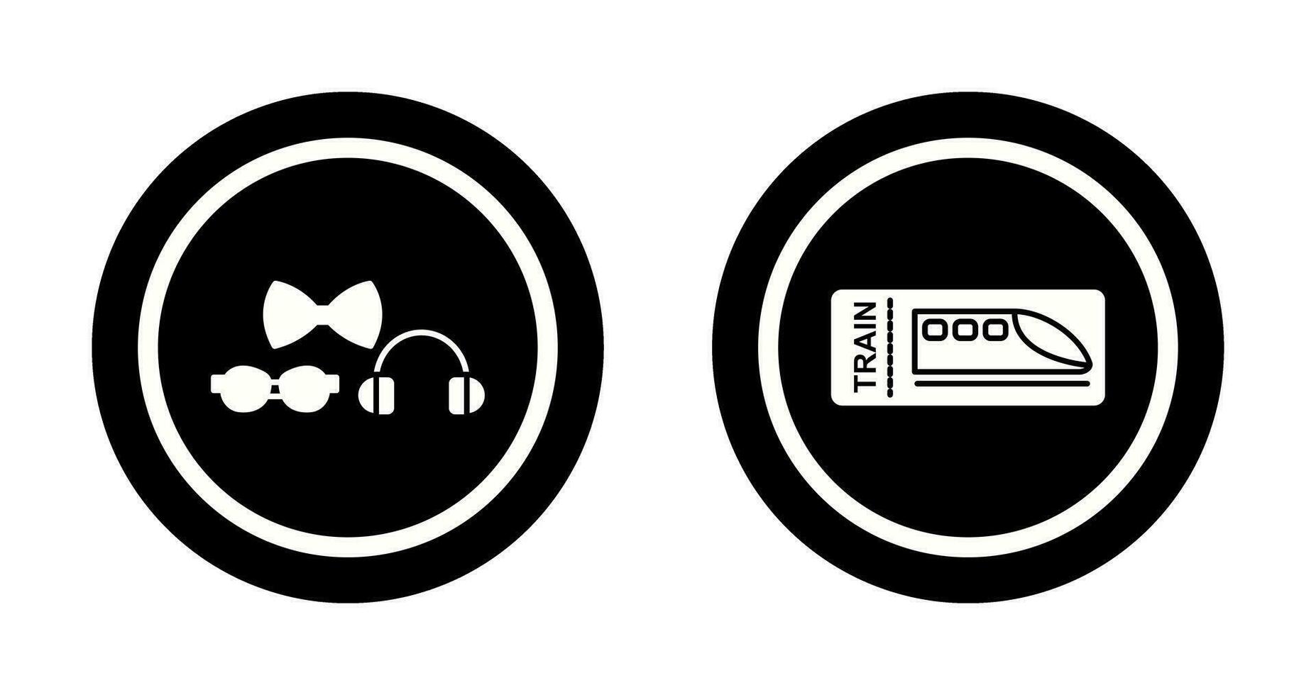 accesorios y boleto icono vector