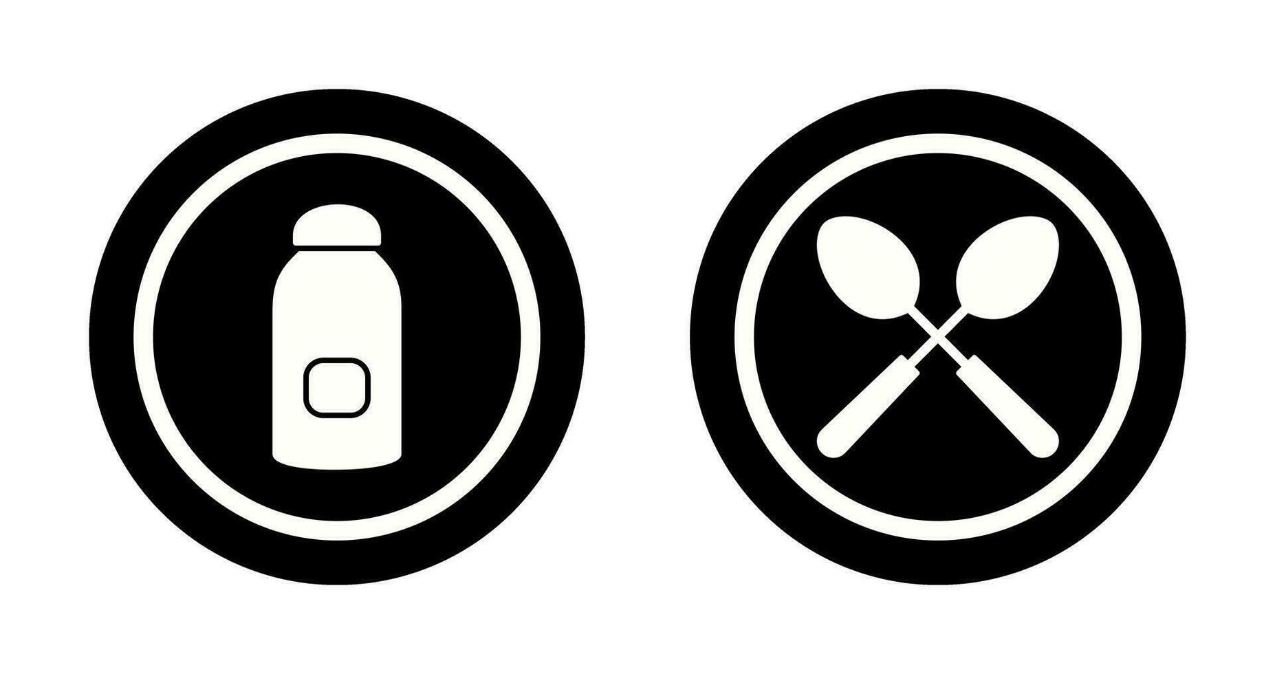 jarabe y cuchara icono vector