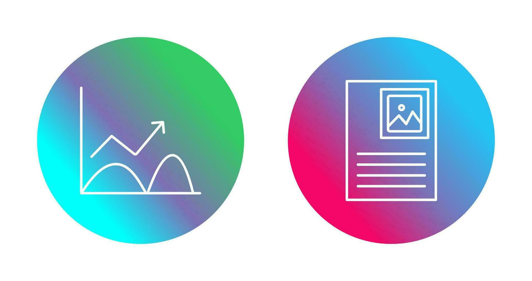 trend in graph and picture attachemnet  Icon vector