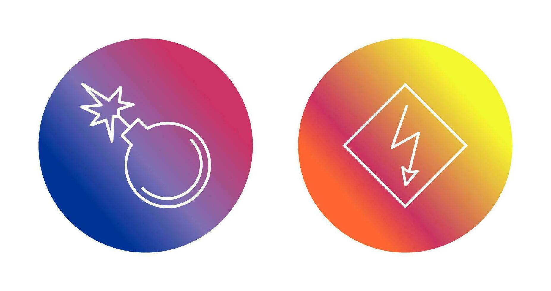 danger of explosion and high voltages  Icon vector