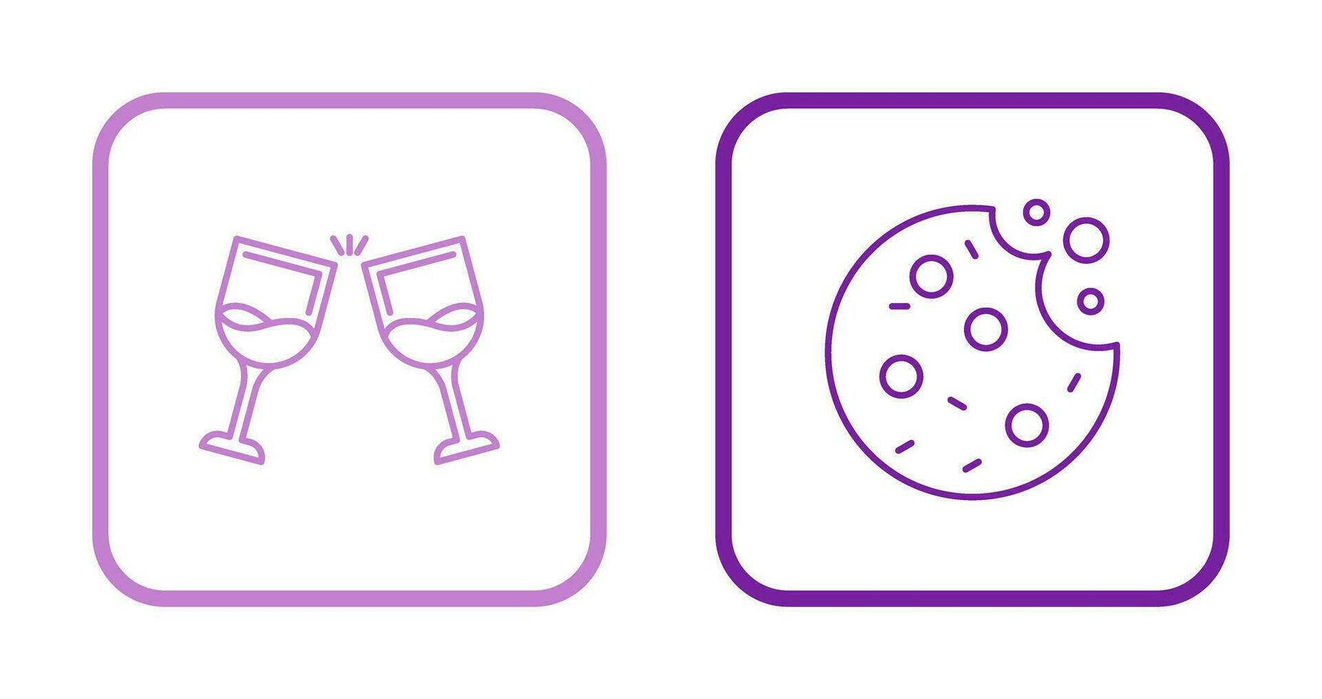 Wine and Cookie Icon vector