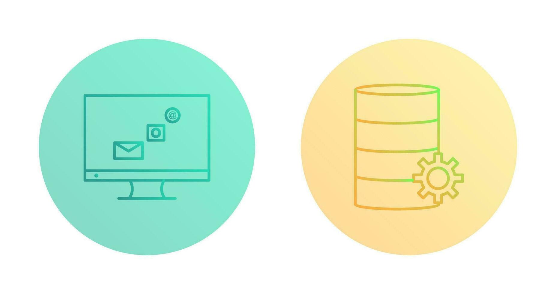 digital marketing and database management Icon vector