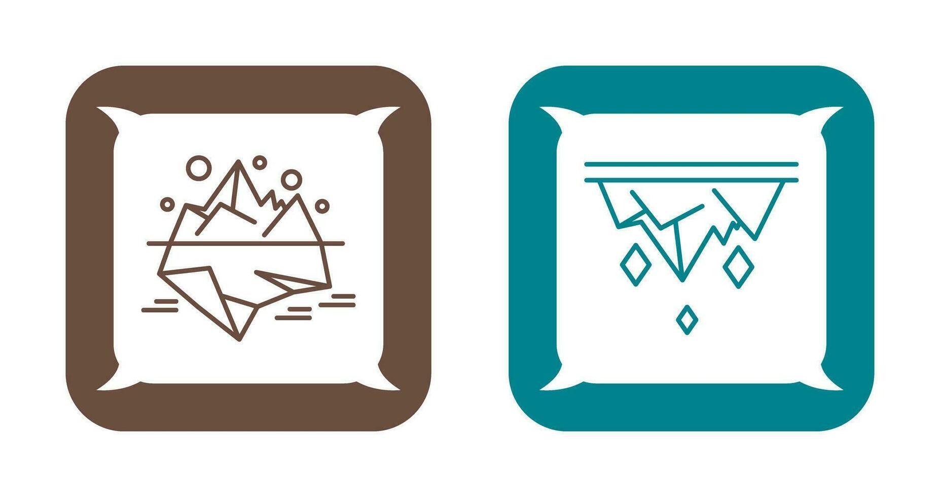 Iceberg and Icicle Icon vector