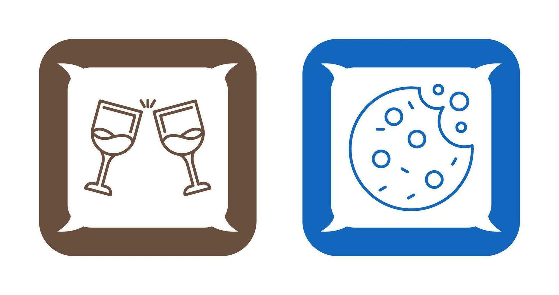 Wine and Cookie Icon vector