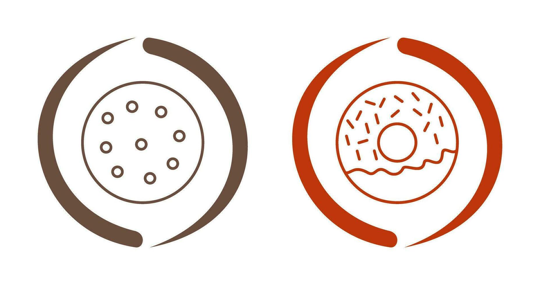 cookie and doughnut Icon vector