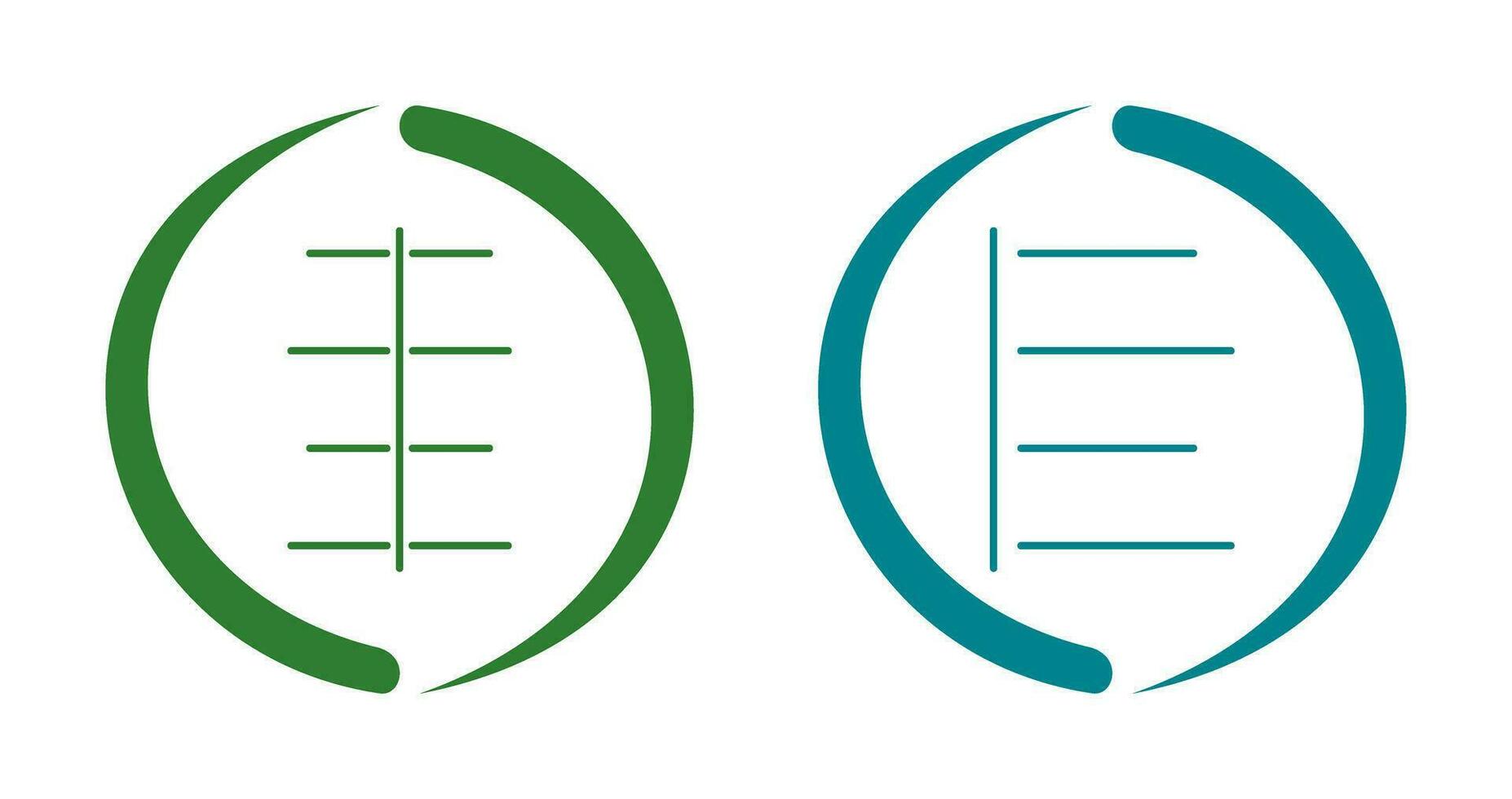 center align and left align  Icon vector