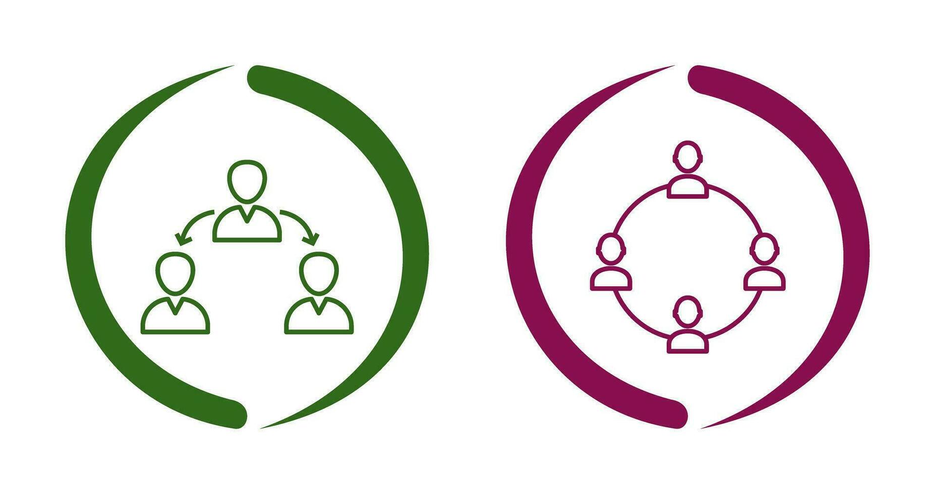 connected user and network group  Icon vector
