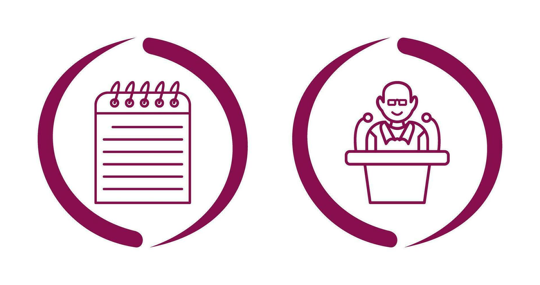 Note and Lecture Icon vector