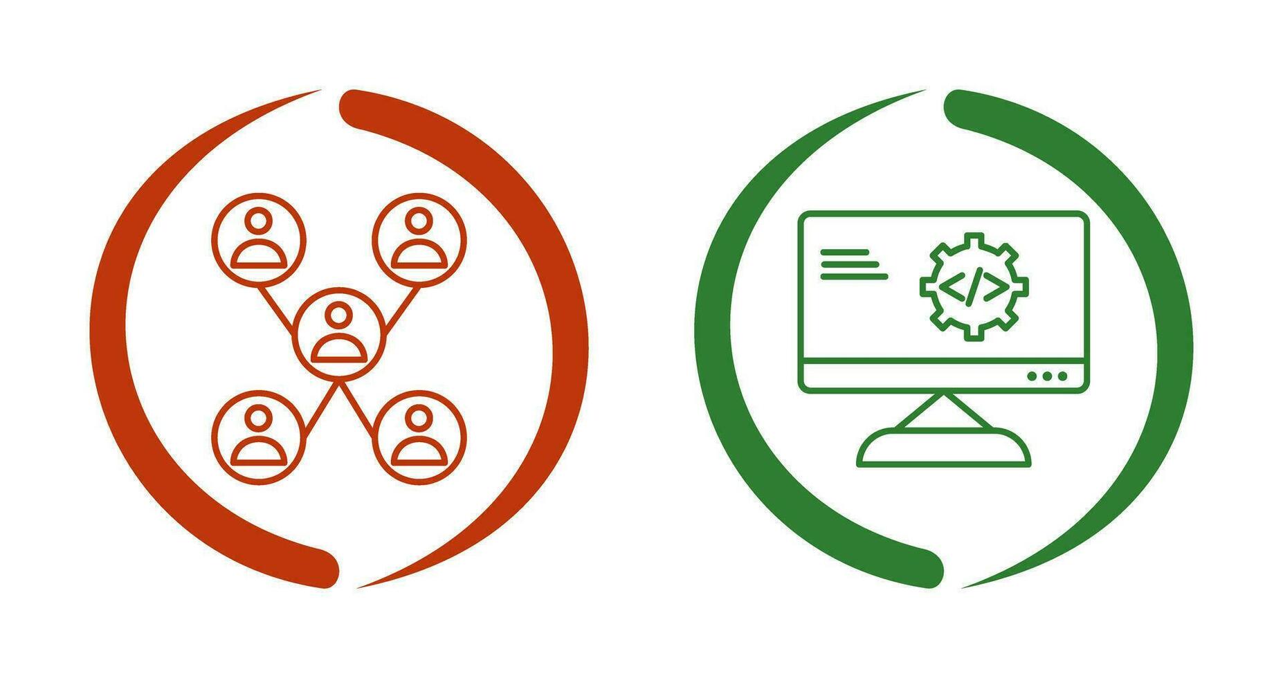 Company Network and Code Optimization Icon 32899784 Vector Art at Vecteezy