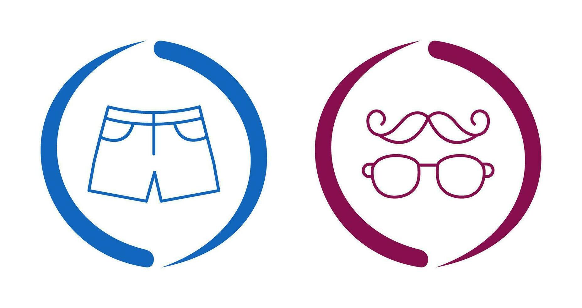 Hipster Style and Shorts Icon vector