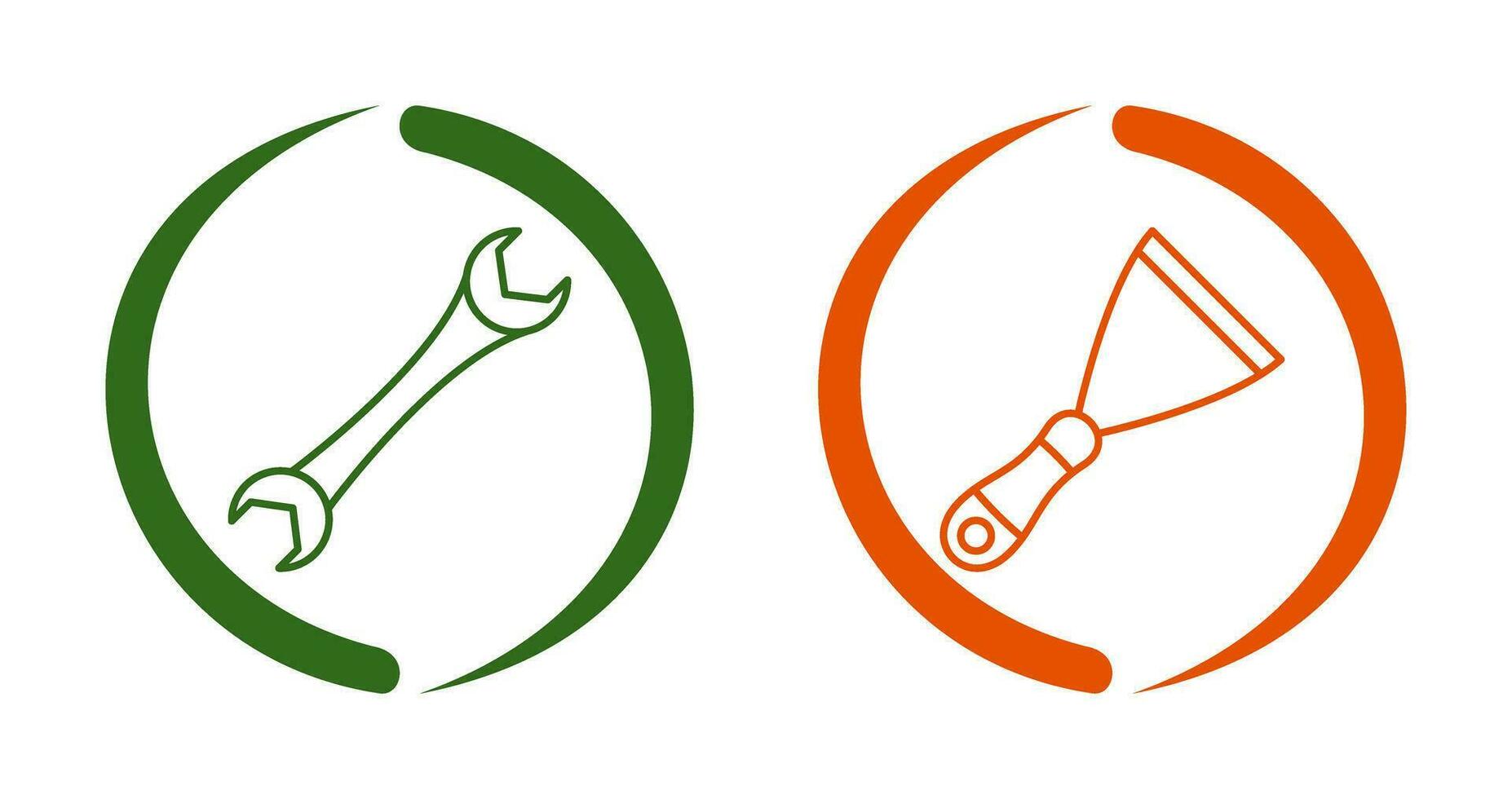 Spanner and Spatula Icon vector
