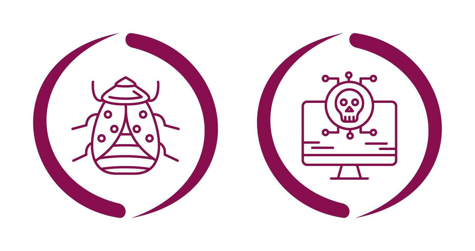 Bug and Virus Icon vector