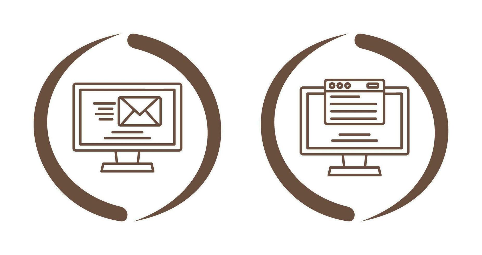 Mail and Web Icon vector