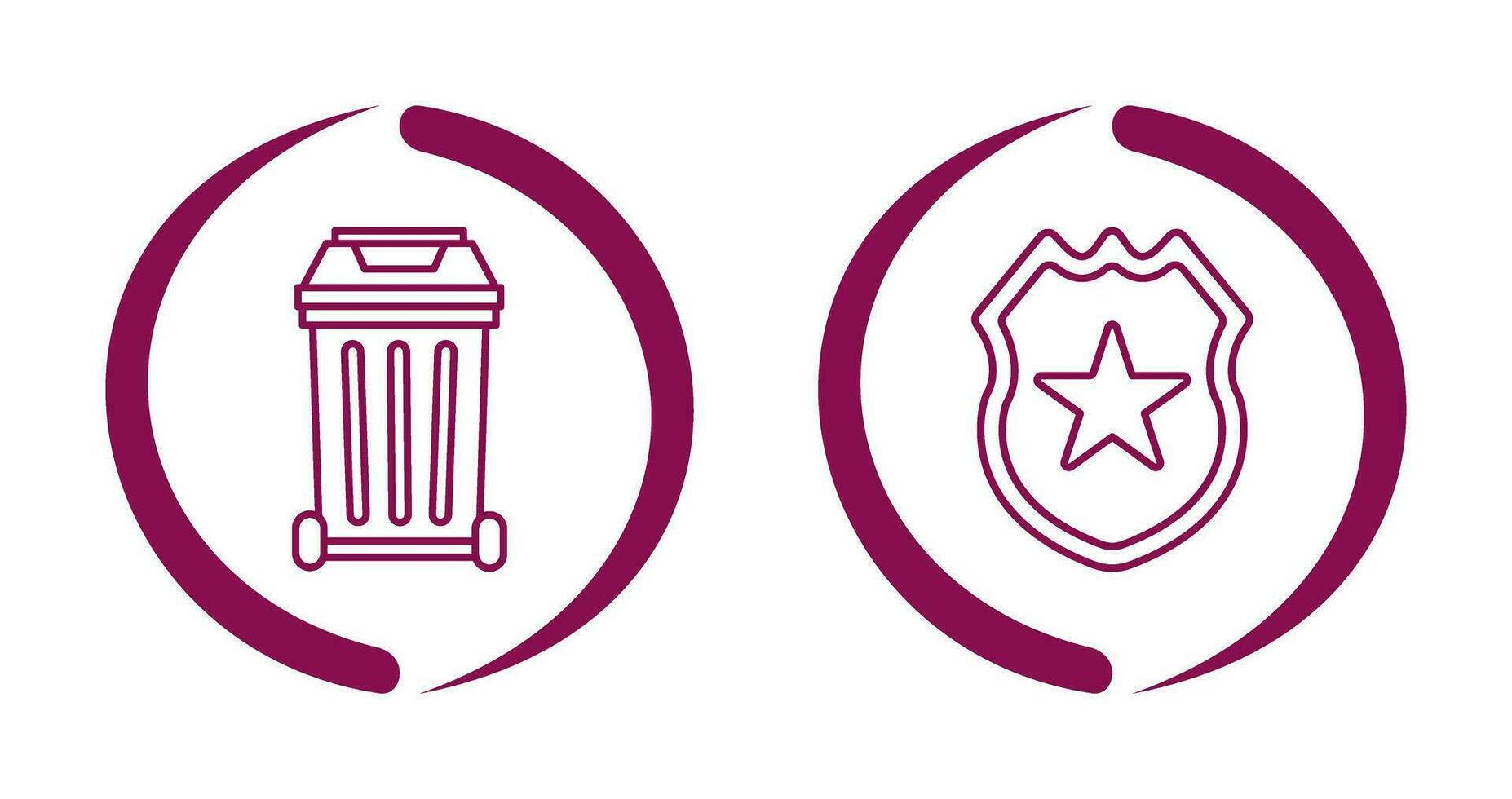 Gargage and Shield Icon vector