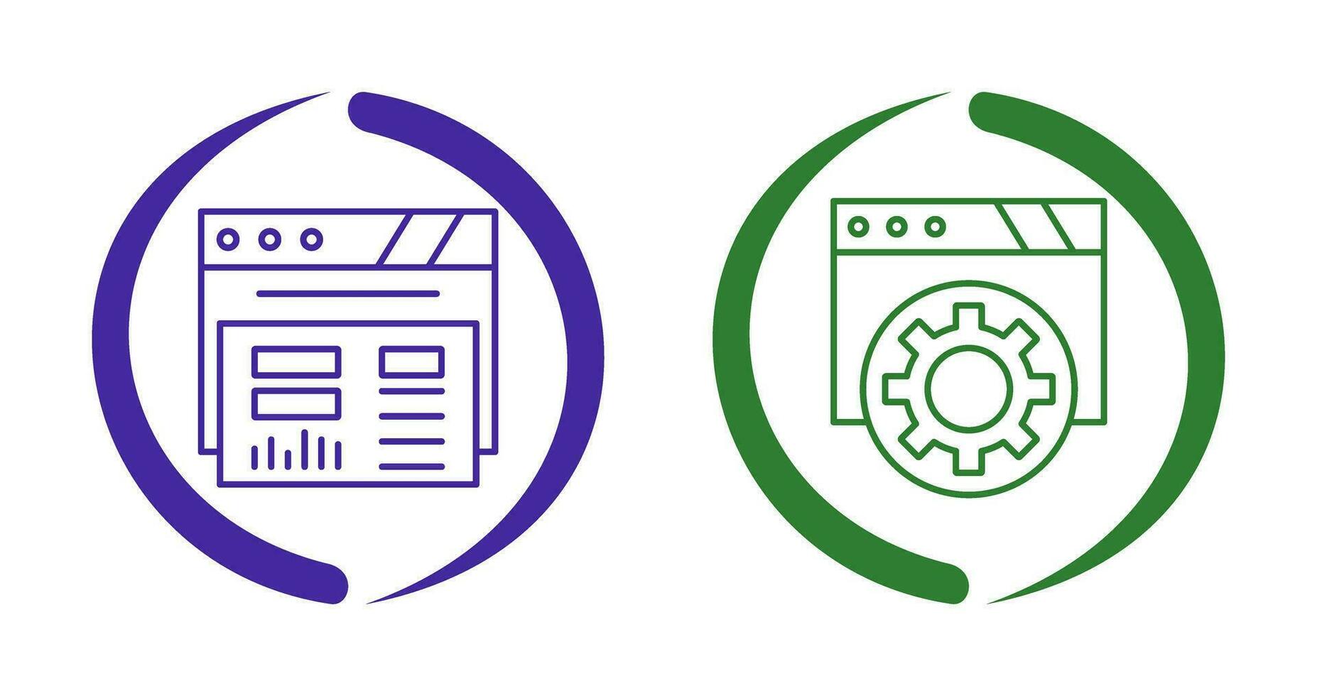 Dashboard and Browser Icon vector