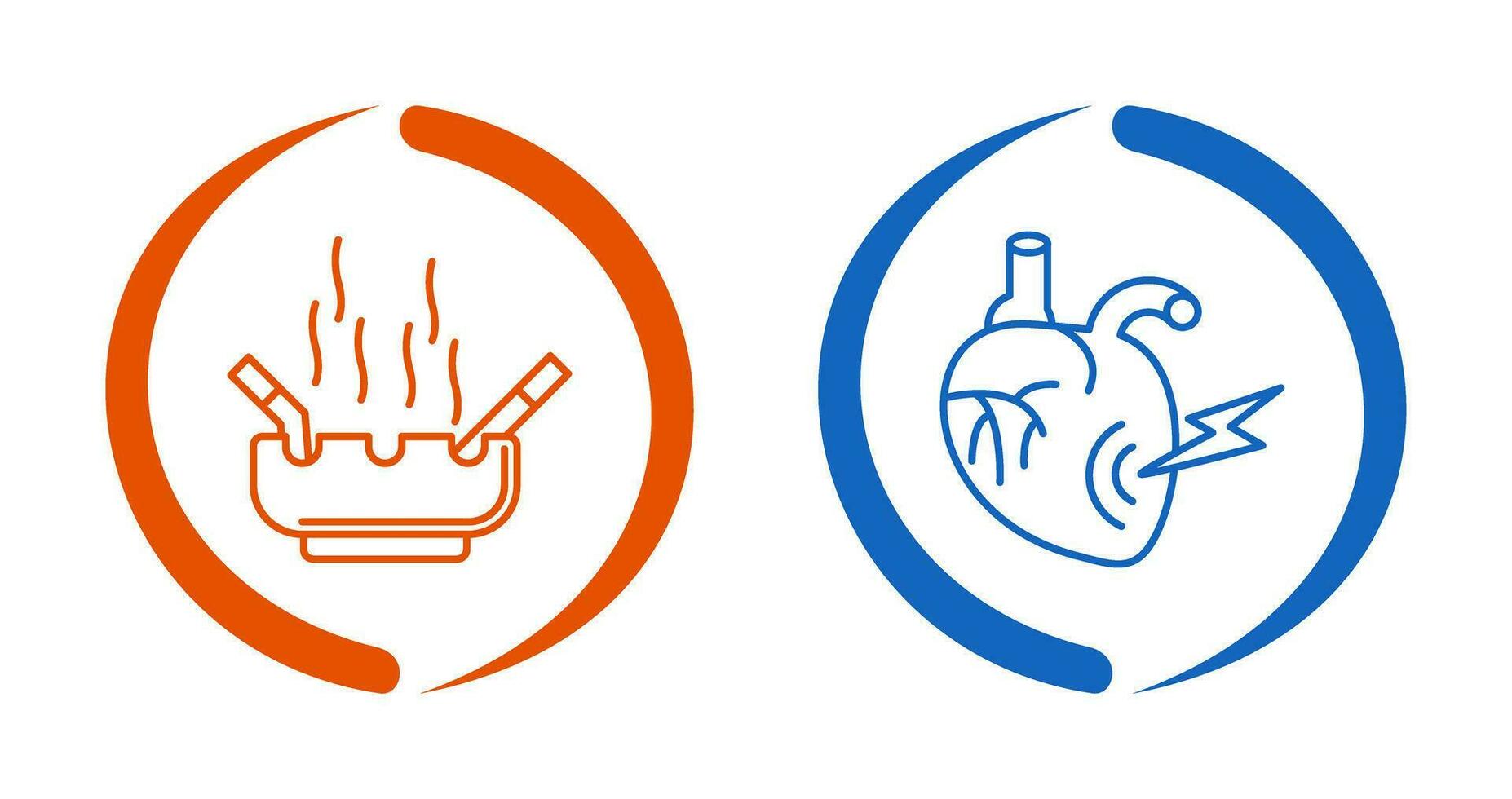 Heart Attack and hashtray Icon vector