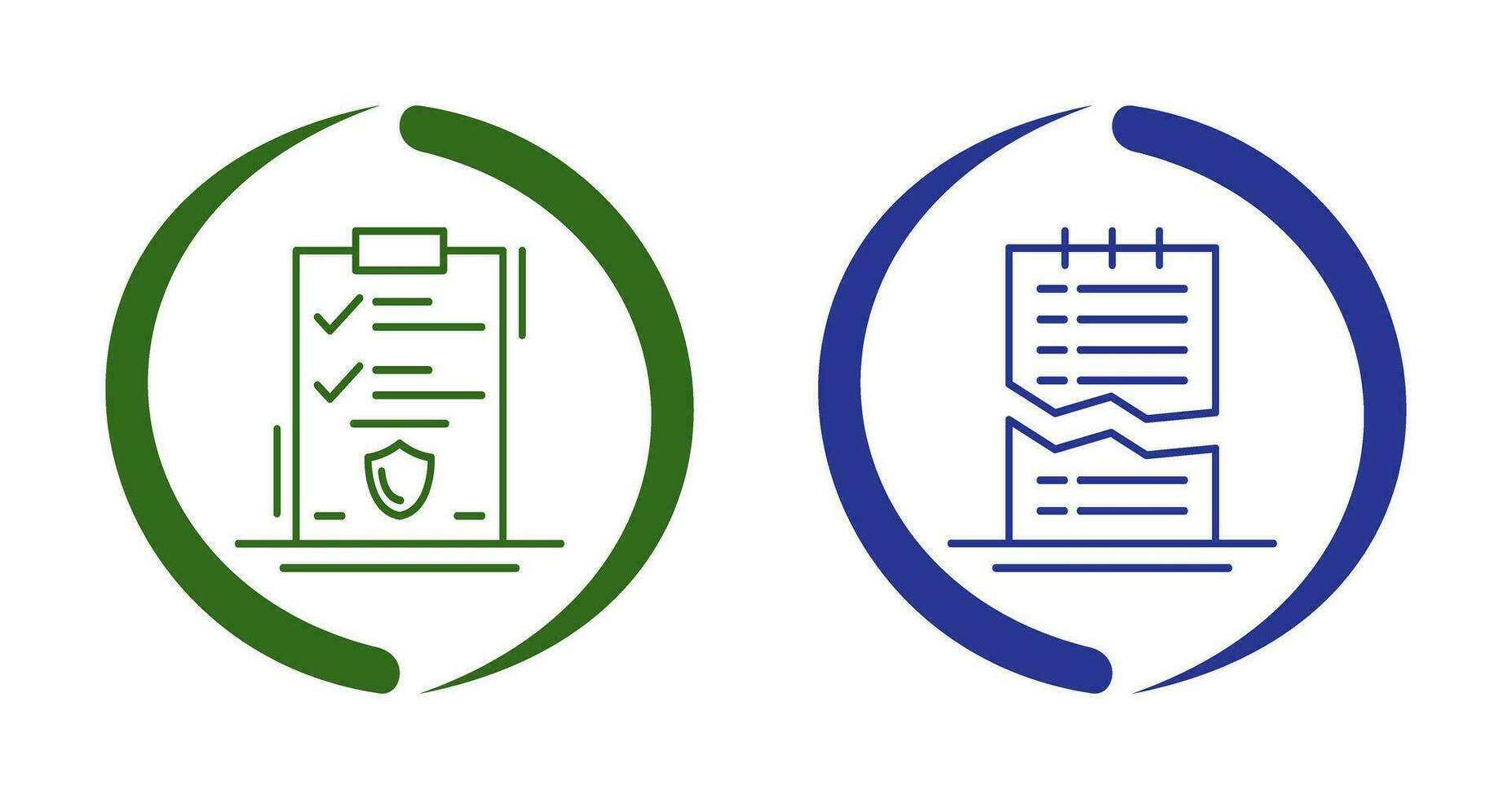 Approved and Corrupted List Icon vector