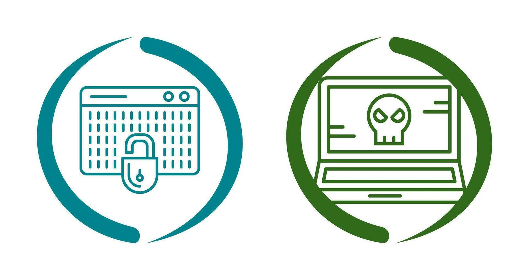 Hacking and Laptop Icon vector