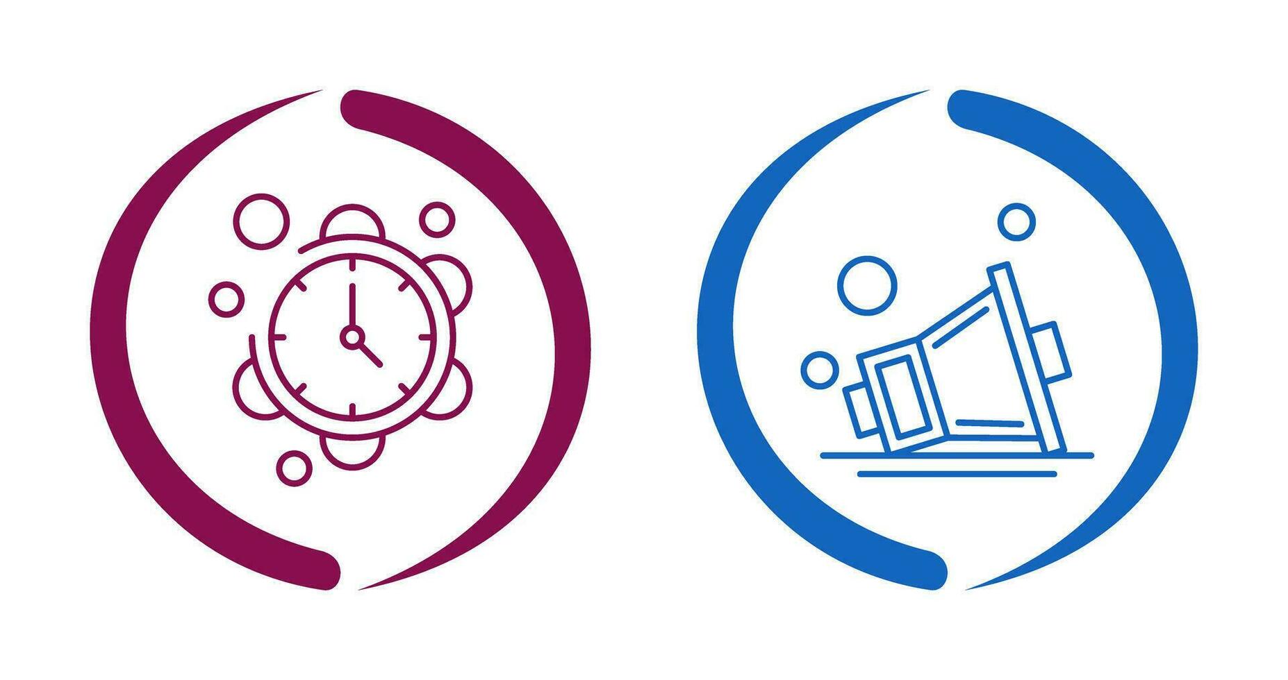 Clock and Speaker Icon vector
