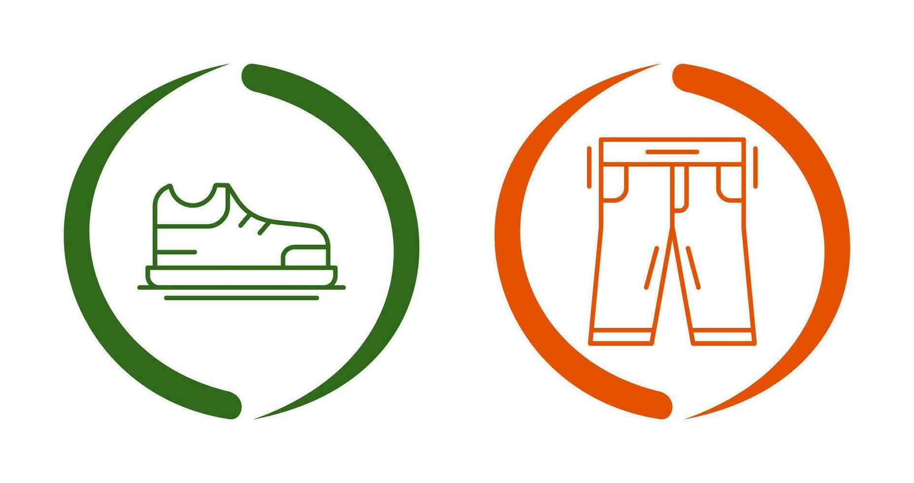 Zapatos y pantalones icono vector