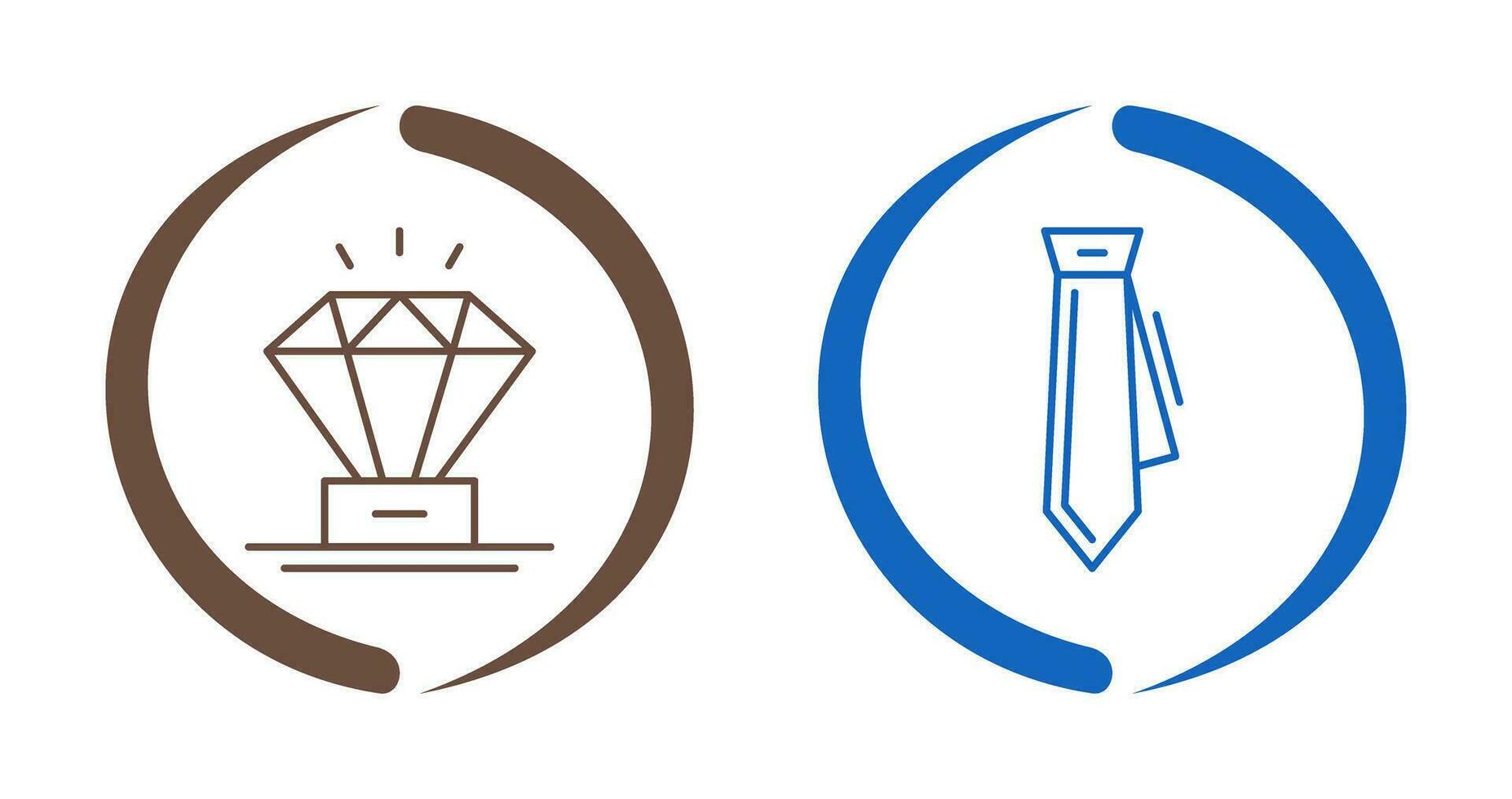 Diamond and Tie Icon vector