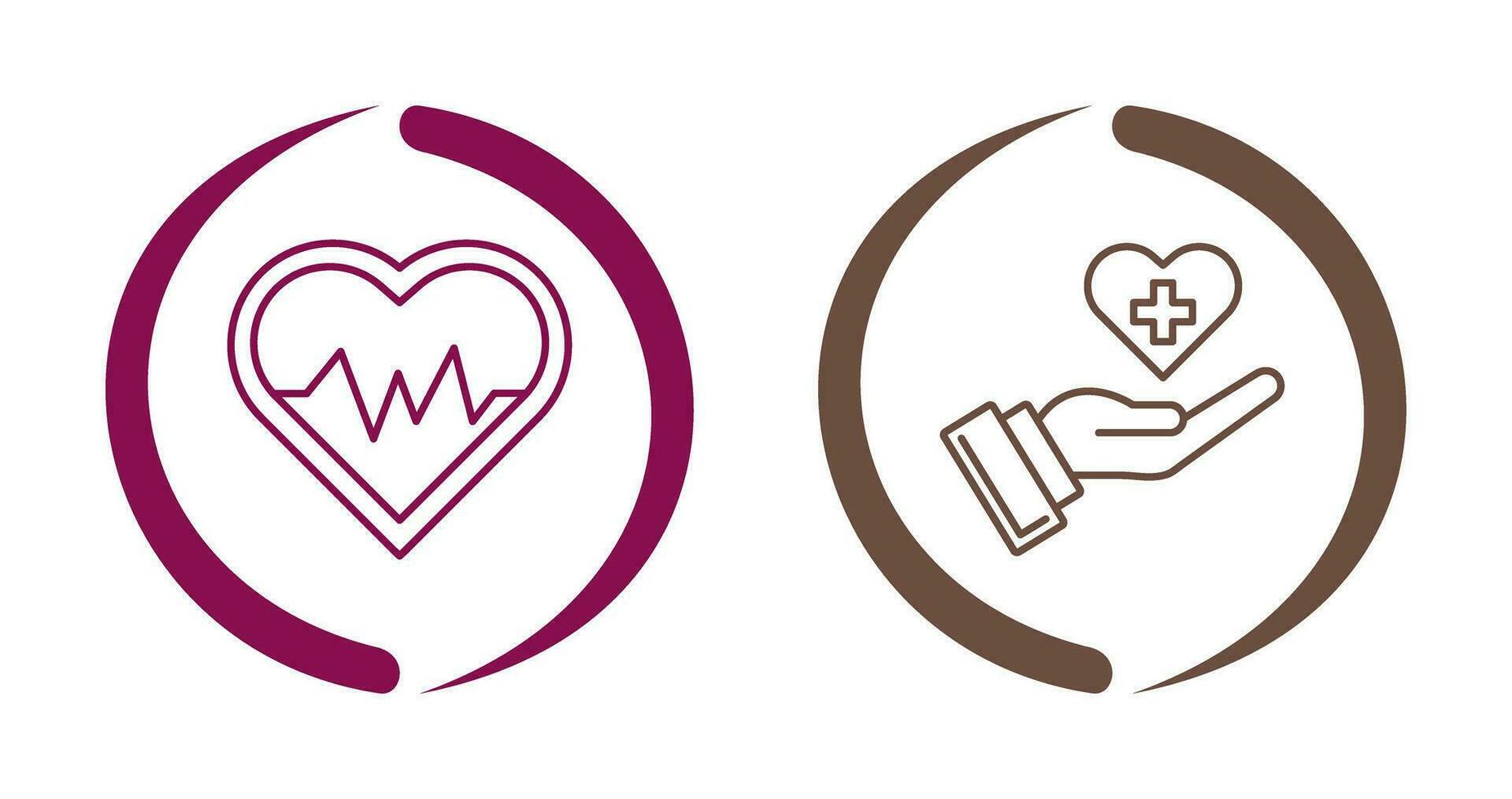 Heart Beat and Healthcare Icon vector