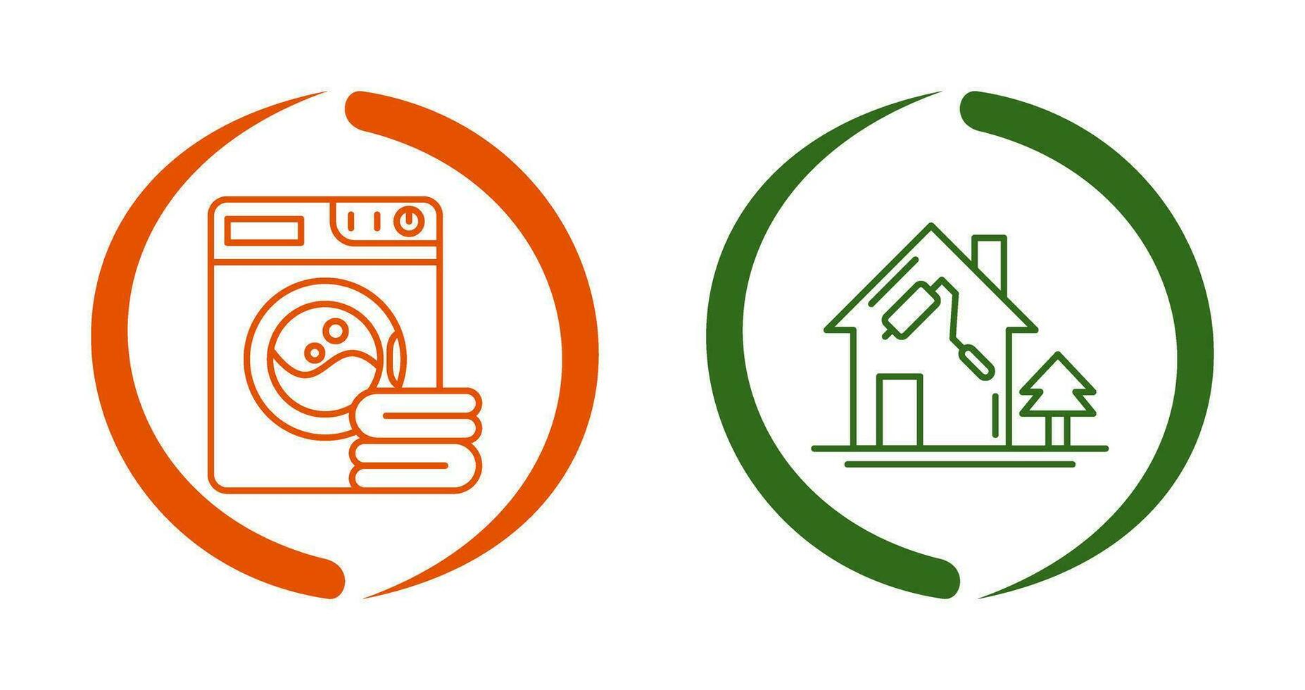 Washing Machine and Home Repair Icon vector