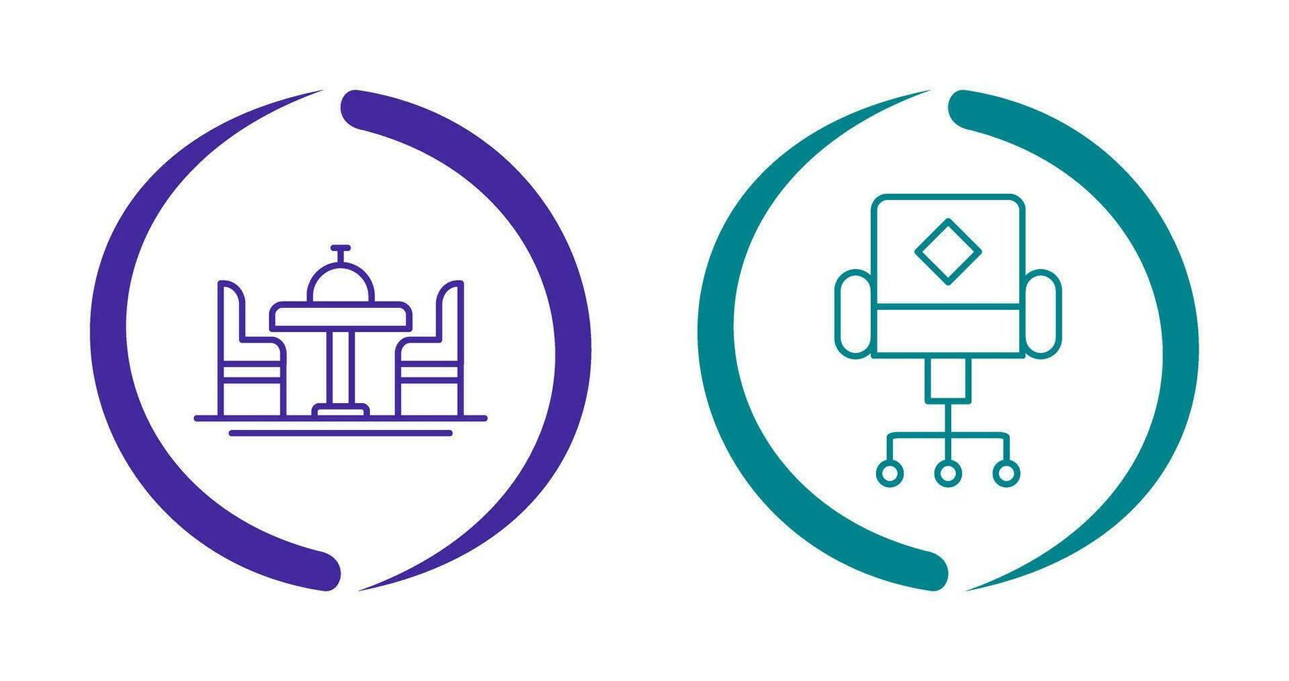 Chair and Dinning Table Icon vector