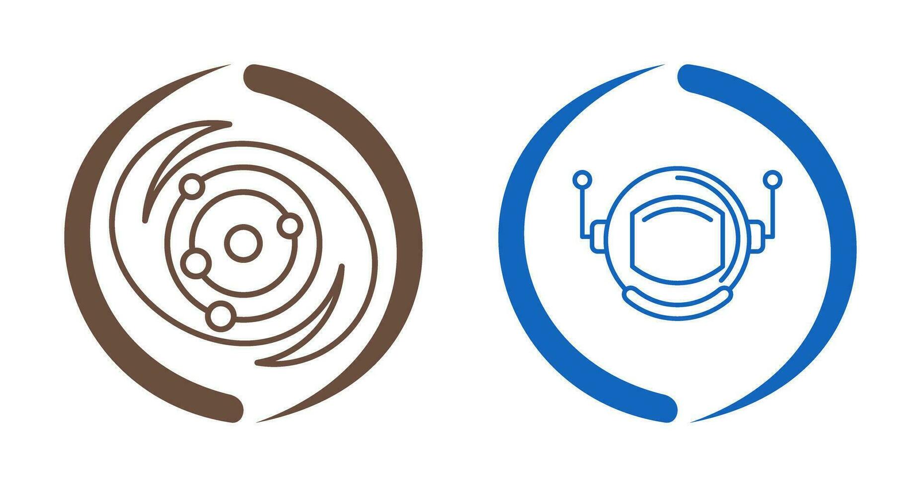 galaxy and astronaut Icon vector