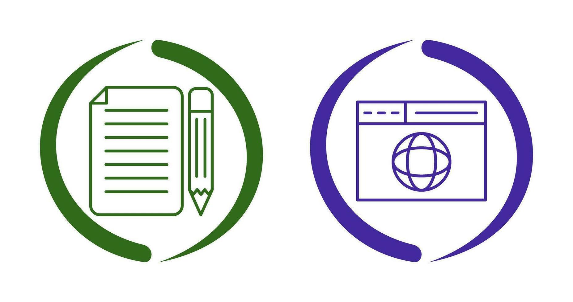 page and web page Icon vector