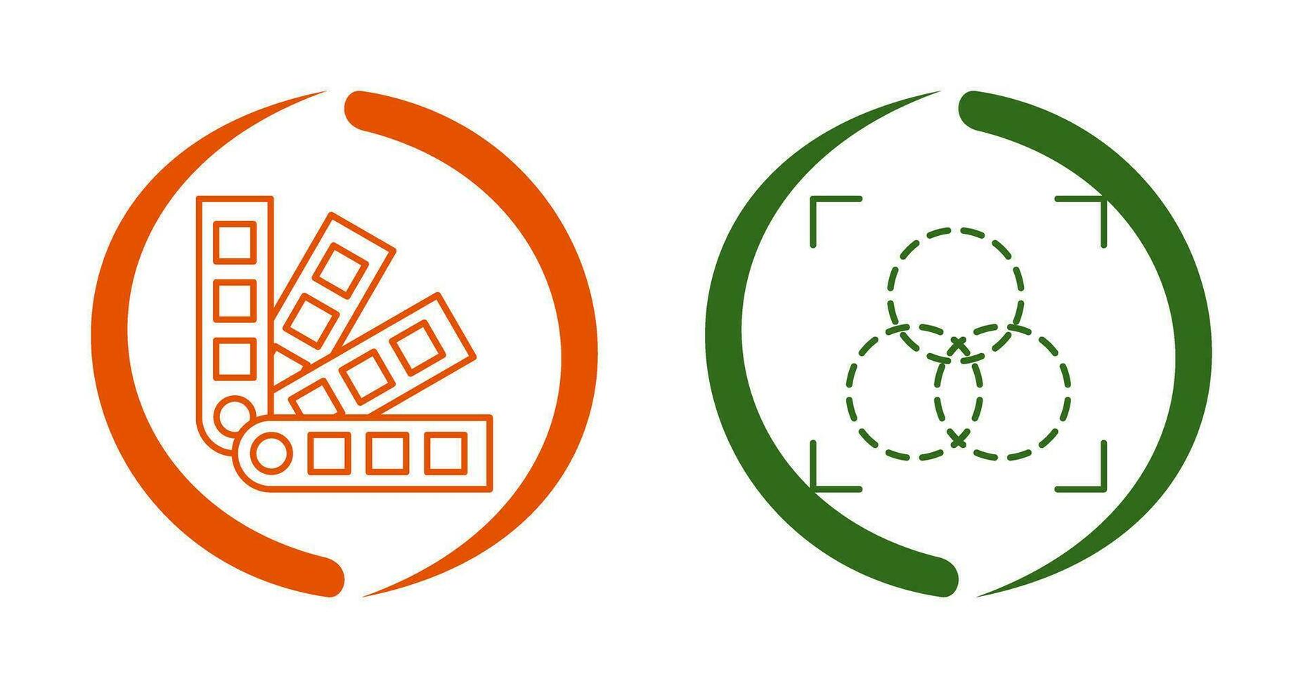 pantone and intersection Icon vector