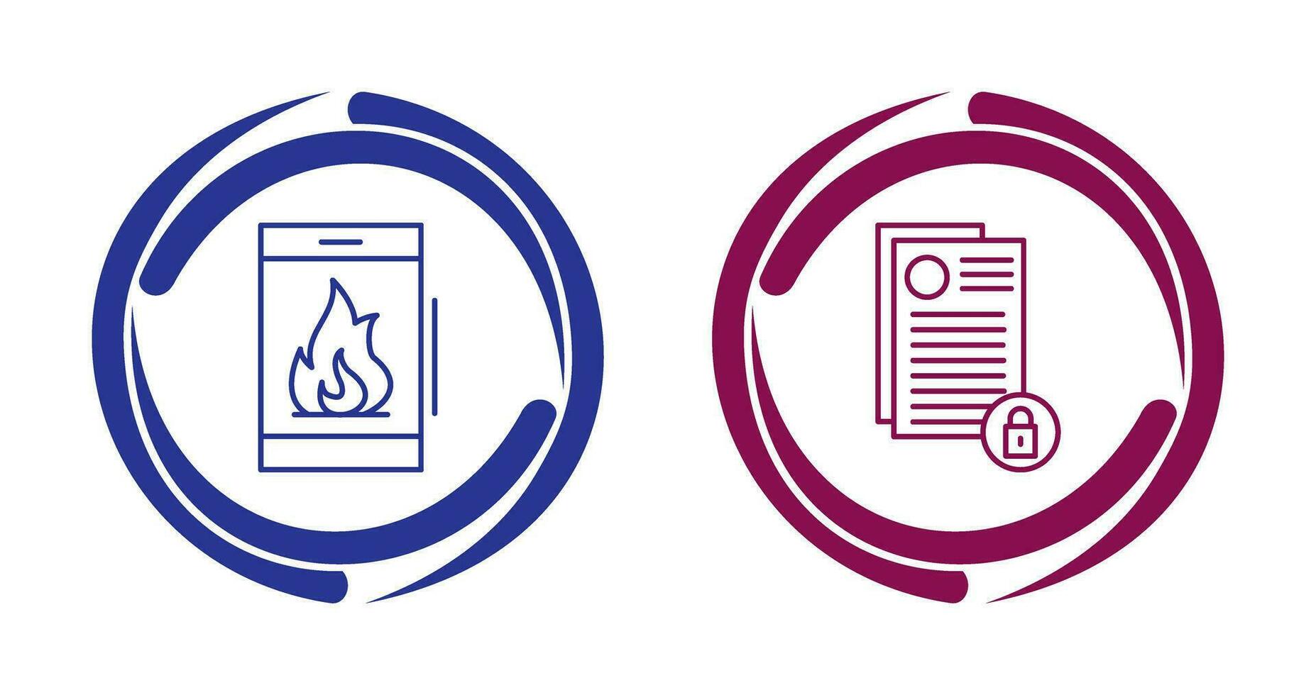 Fire and Privacy Icon vector