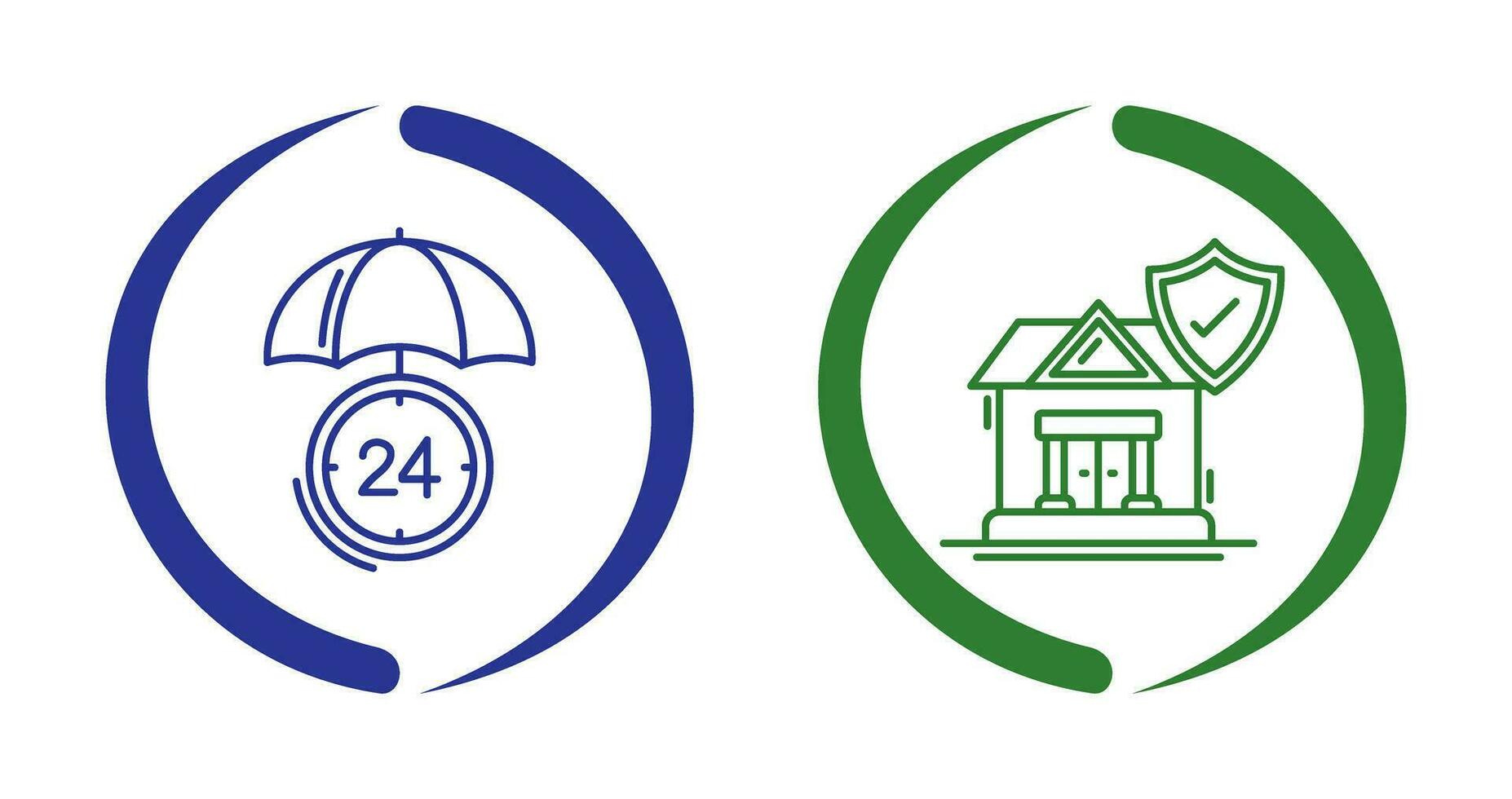 Protection and House  Icon vector