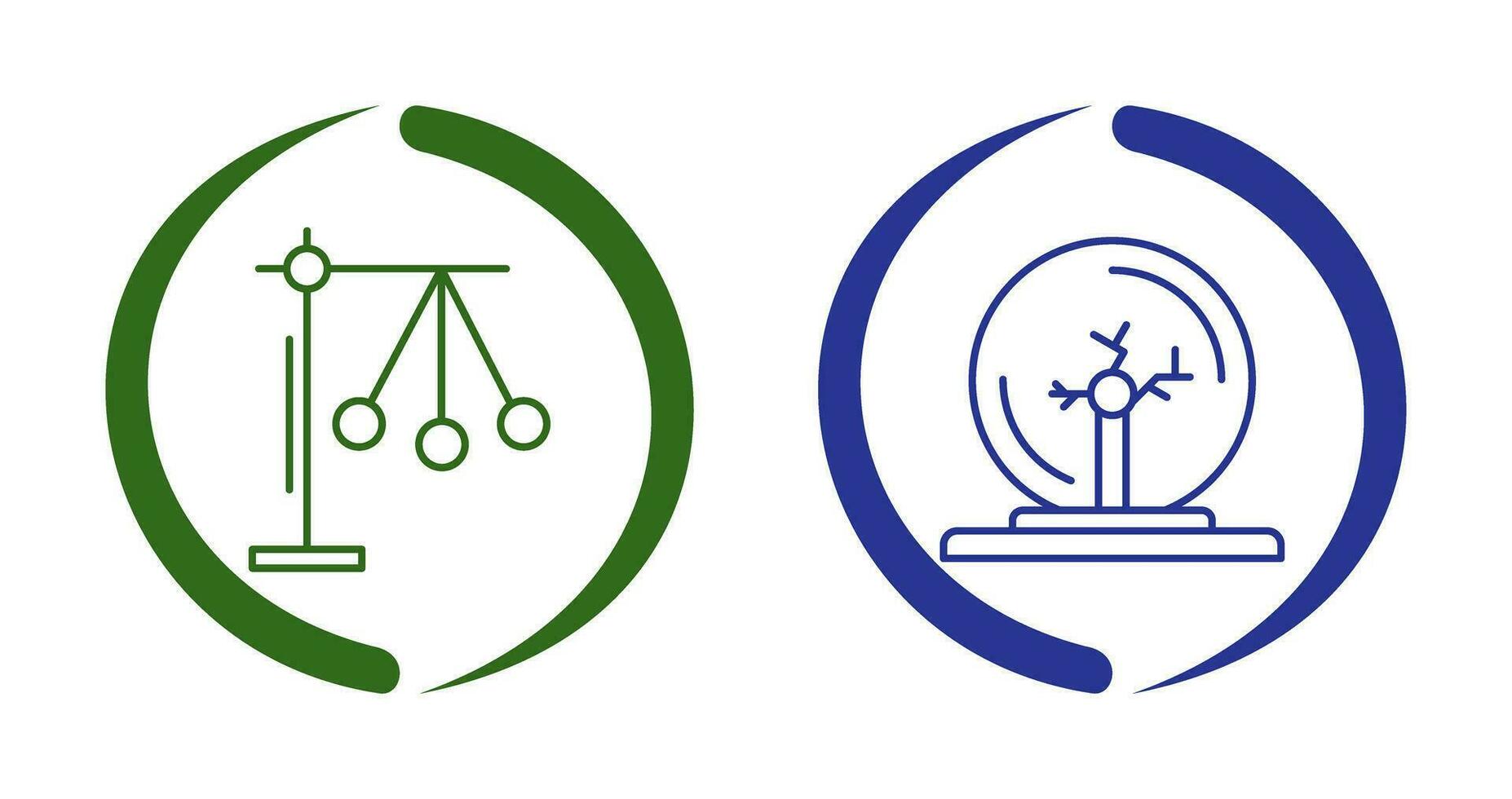 Pendulum and Plasma Ball Icon vector
