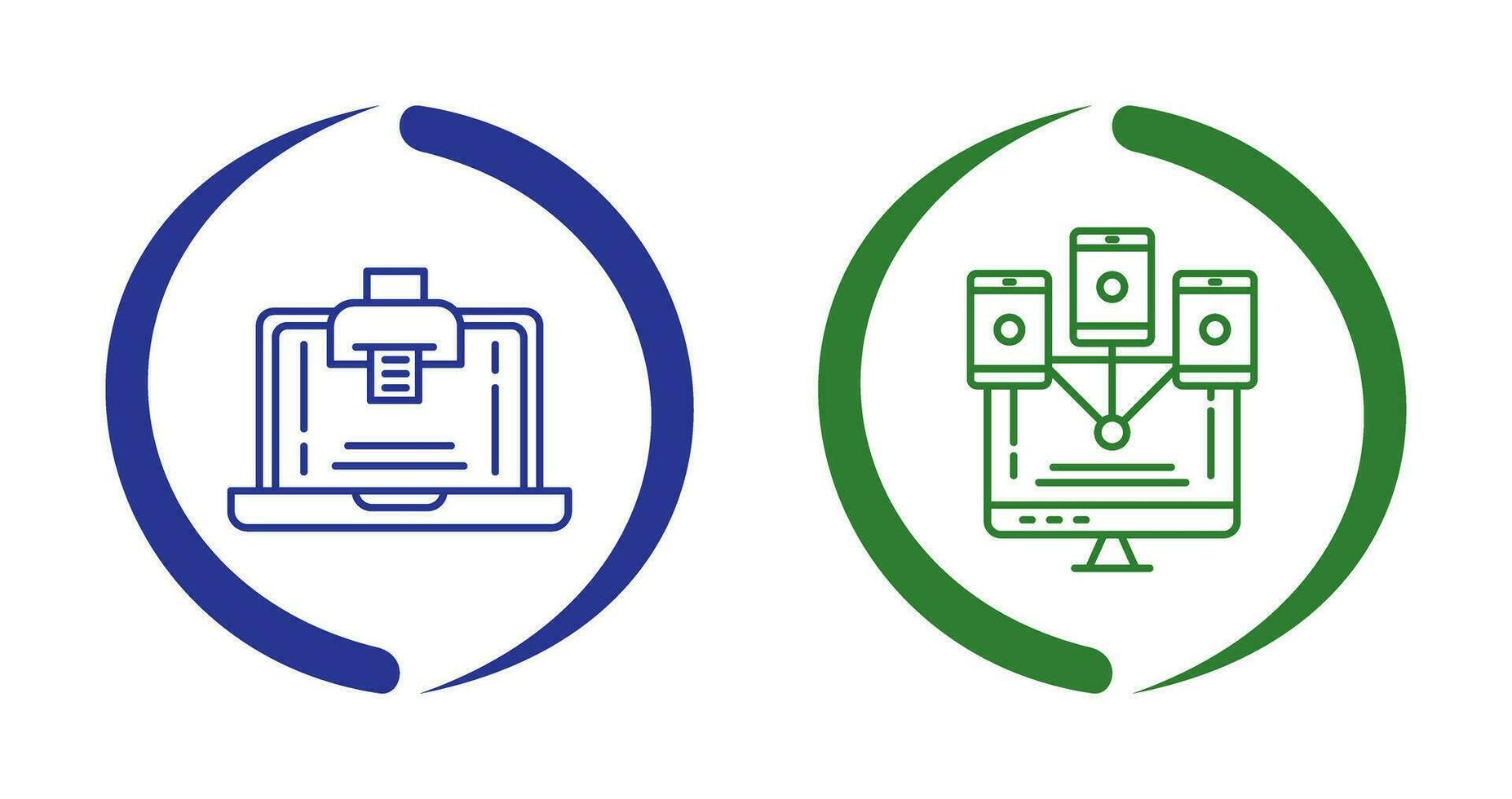 Print and Computer  Icon vector