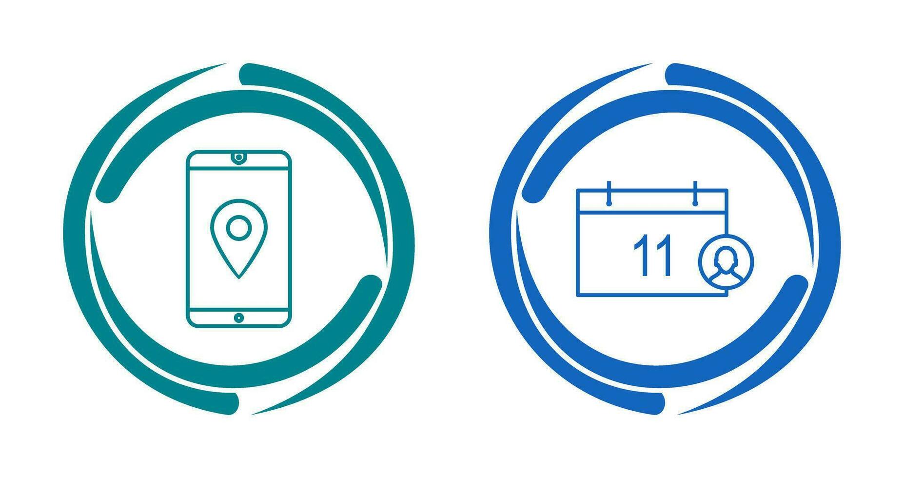 gps service and event management Icon vector