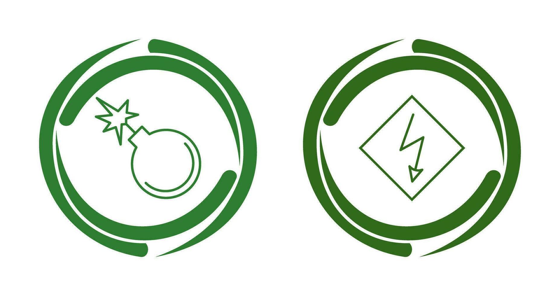 danger of explosion and high voltages  Icon vector