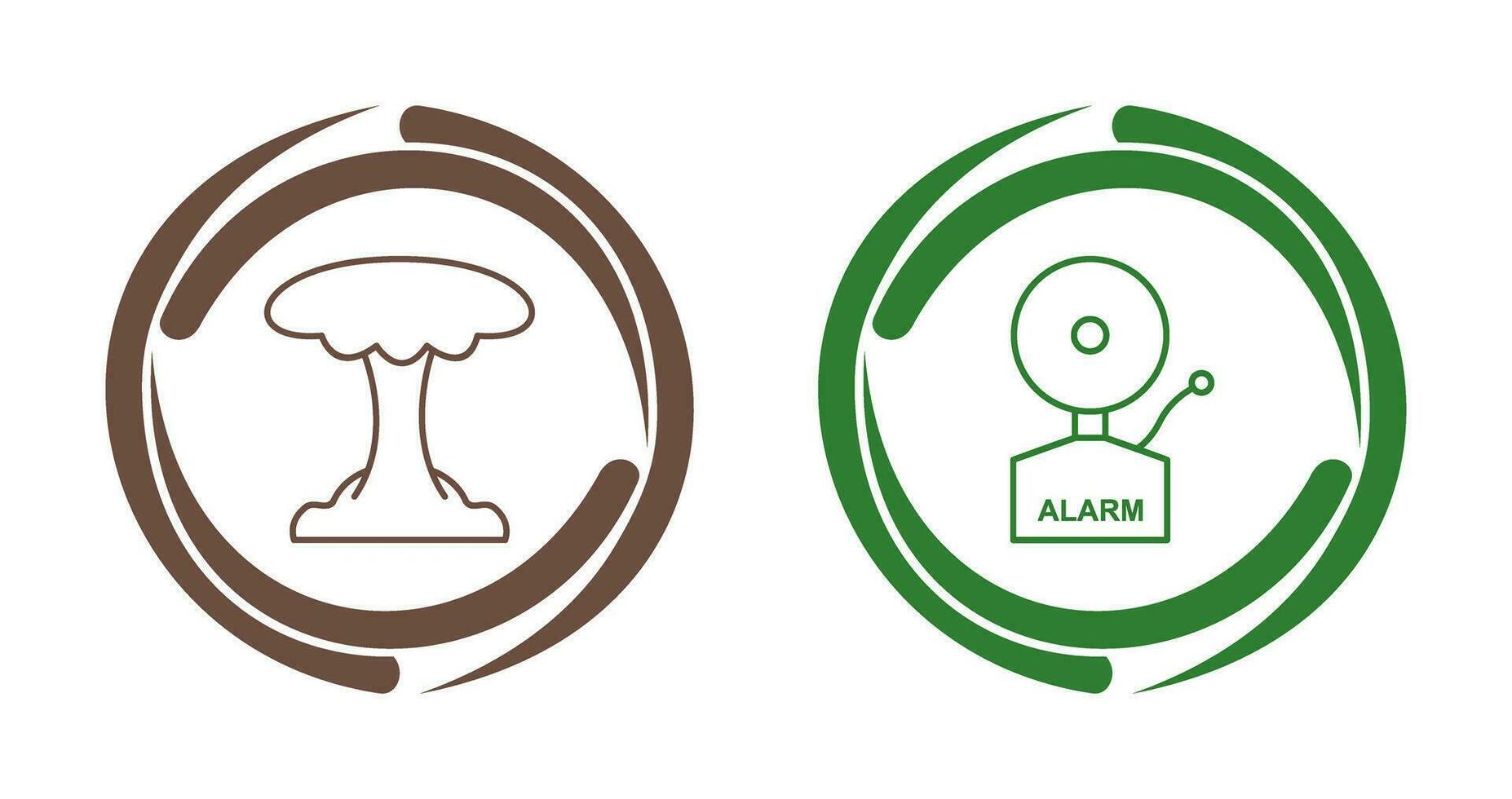 explosion and alarms Icon vector