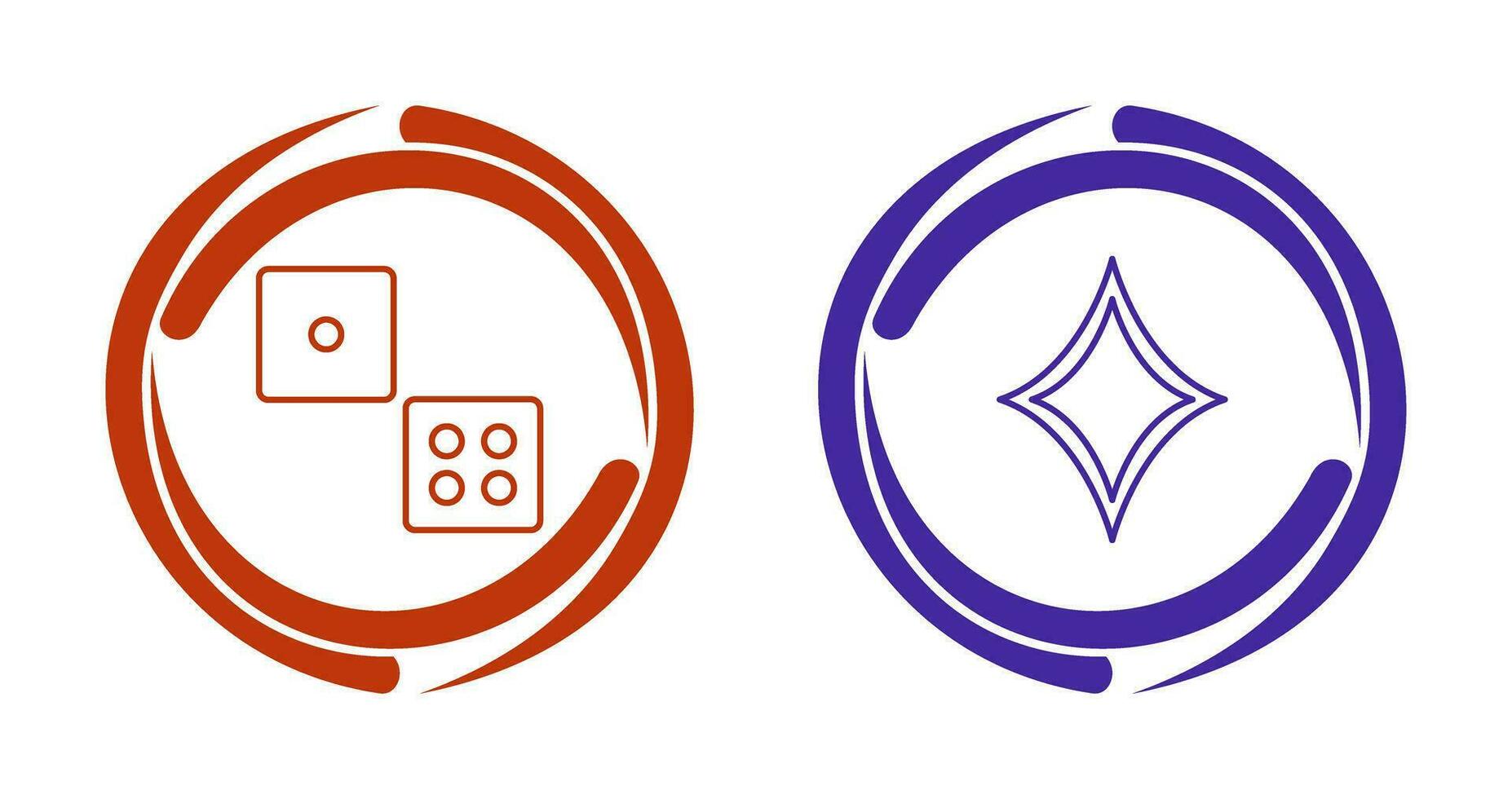 dice and diamond and  Icon vector