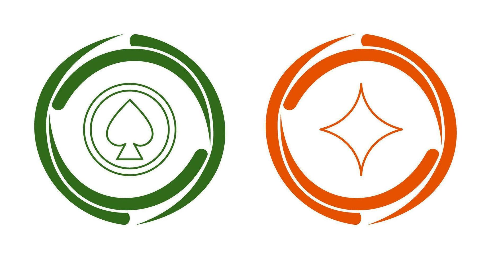 Spade and Diamond Icon vector