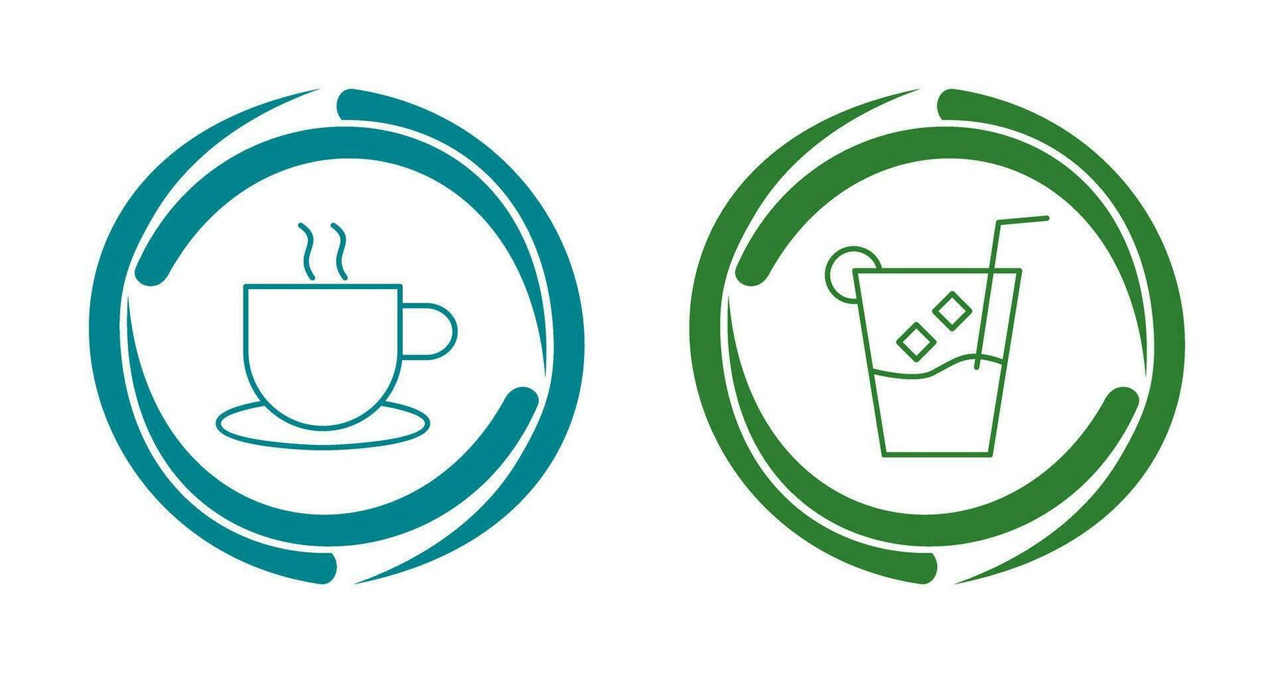 hot coffee and whiskey sour Icon vector