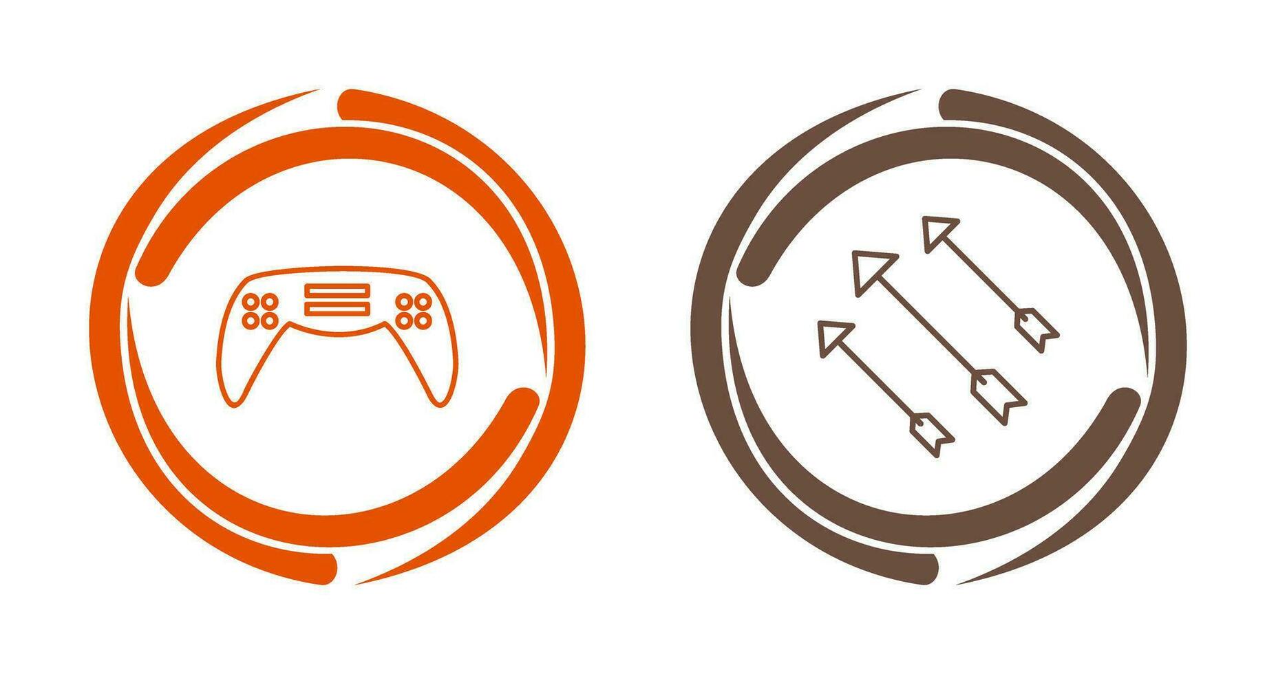 Gaming Console and Arrows Icon vector