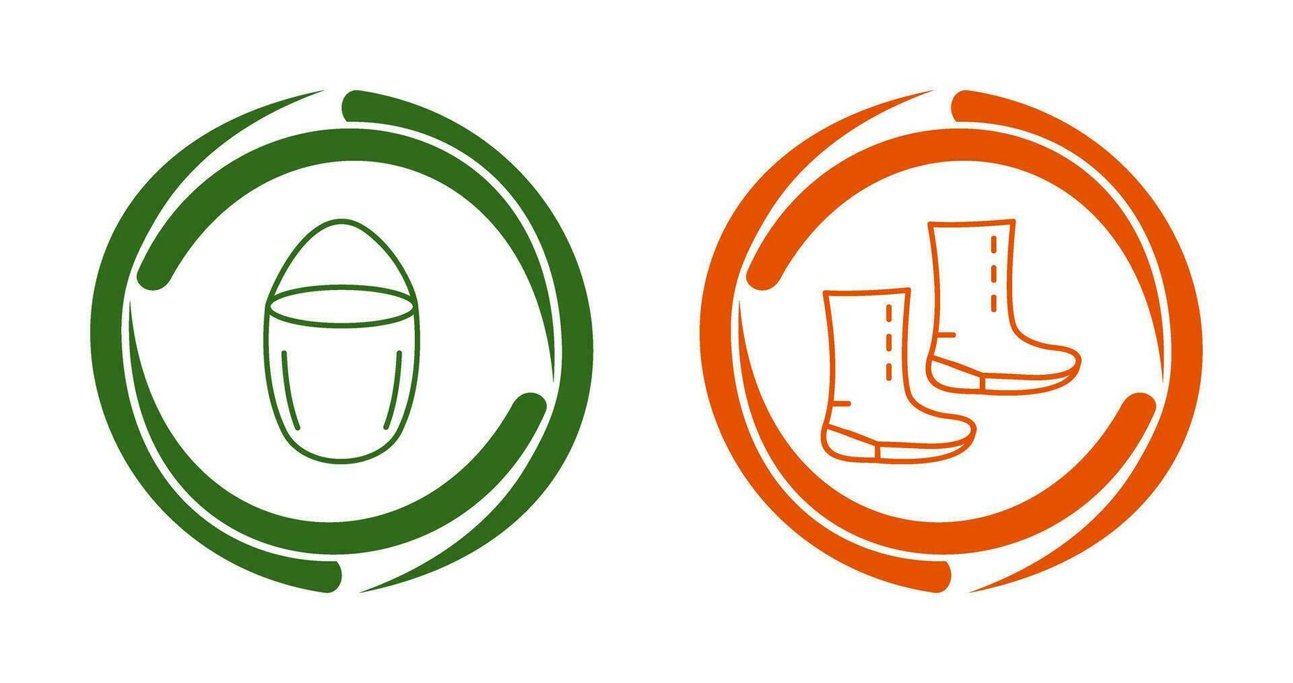 water bucket and boots Icon vector